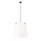 Z-Lite Weston Pendant, 6-Light, 24 In.W x 24 In.H, Matte Black/White Linen 3501P24-MB - alternate 7